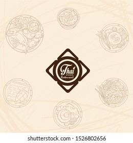 thai food restaurant logo icon graphic