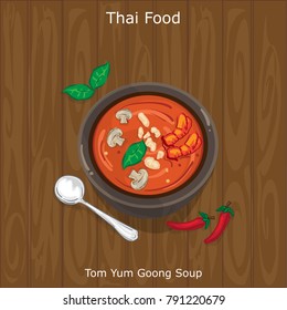 thai food Tom Yum Goong Soup