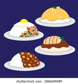 Thai food are vector illustration.