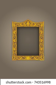 thai frame vintage buddha vector illustrator