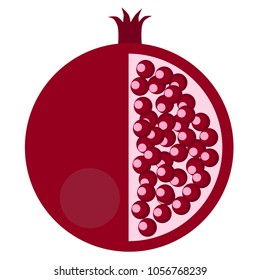 Thai fruit , Pomegranate , Vector illustration
