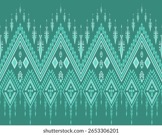 Thai Geometric Stoffmuster Tee und Weiß Ethnic Textile Design