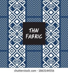 Patrón de tela geométrica tailandesa.Papel de escritorio, fondo abstracto, manteles, ropa, camisas, colchones, cama, mantas y otros productos textiles-EPS10