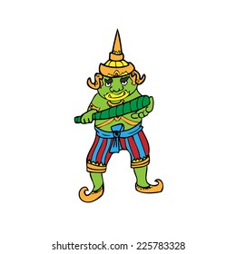 Thai giant character cartoon vector