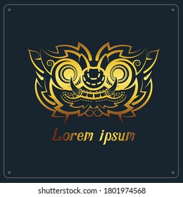 Thai giant. Thai line art vector design for logo.