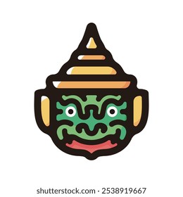 Thai Riesenkontursymbol für Grafikdesign, Apps und Websites