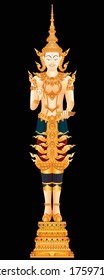 The Thai god of imprisonment.Graphic vector