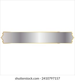 Thai gold gradient white abstract border boundary frame kbach khmer with islamic banner clipart