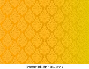 Fondo abstracto de Vector de patrón vintage dorado tailandés