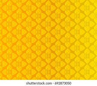 Thai golden vintage pattern vector abstract background