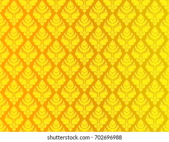 Thai golden vintage pattern vector abstract background