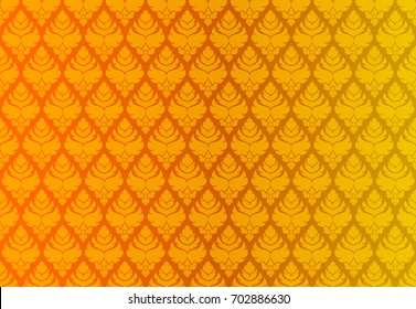 Thai golden vintage pattern vector abstract background