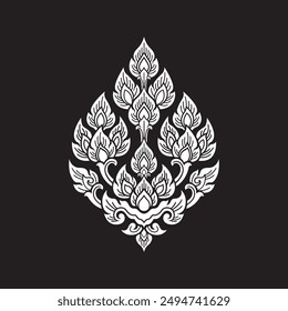 Thai graphic pattern design vector