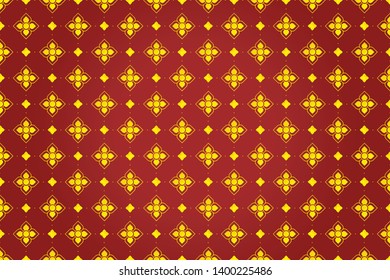 Thai Graphic Pattern supreme red background 