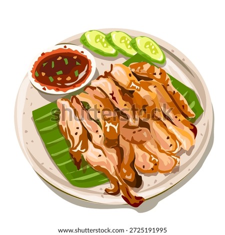 Thai Grilled Pork Neck (Kor Moo Yang) with Spicy Dipping Sauce