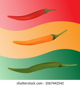 Thai hot spicy chilli vector which the popular herb for Thai food
