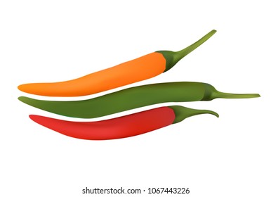 Thai hot spicy chilli vector which the popular herb for Thai food