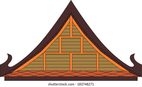 Thai house gable, Vector fomat