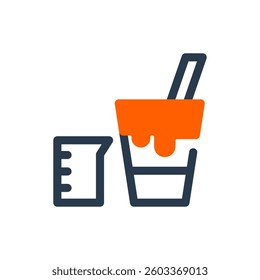 Thai Iced Tea Vector Icon for Songkran
