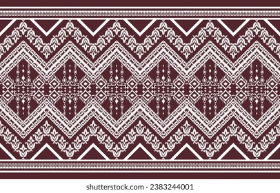 Thai ikat pattern figure tribal Thai geometric ethnic oriental pattern traditional on background.Aztec style,embroidery,abstract,vector illustration.design for texture,fabric,clothing,wrapping,carpet.