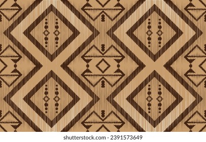 Thai ikat pattern figure tribal Thai geometric ethnic oriental pattern traditional on background.Aztec style,embroidery,abstract,vector illustration.design for texture,fabric,clothing,wrapping,carpet.