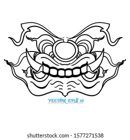 Thai Kanok pattern mask design