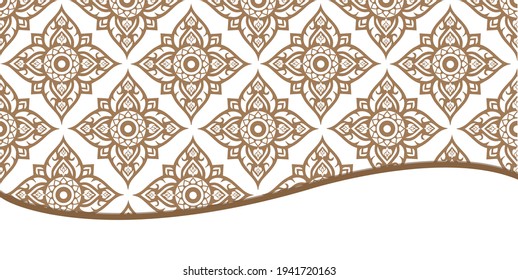 Thai Line Fabric tradional background vector