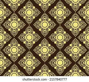 Thai Line Fabric tradional background seamless pattern sign