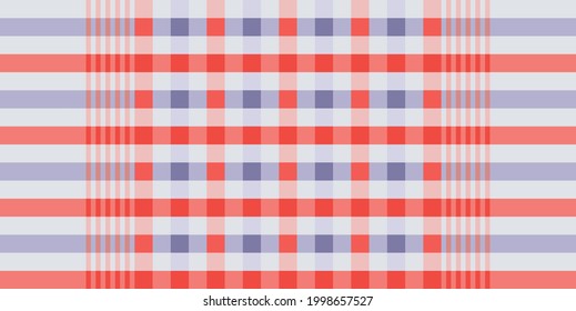 Thai loincloth pattern. Checkered cloth. Design for fabric, wallpaper, background, carpet, clothing. Vector illustration. red, pink, purple, grey color.