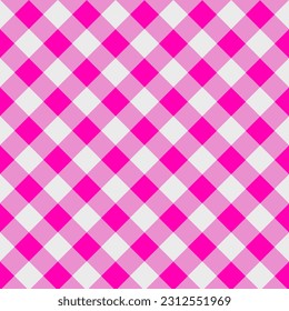 Thai loincloth pattern, white, pink. Alternate pink and white checkered patterns for the background.