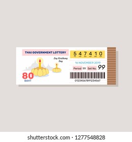 Thai lottery tickets Vector illustration