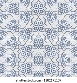 Thai lotus star vintage pattern