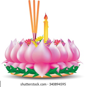 loi krathong clipart of flowers