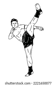 Thai Male Boxer
Hand Drawn Art Illustration People Lifestyle