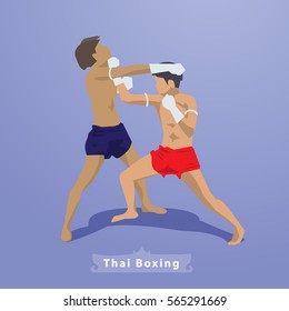 Thai Martial arts, Muay Thai, Thai Boxing vector