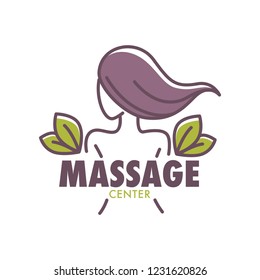 Thai massage health and beauty salon center poster vector. Woman professional masseuse wearing traditional clothes of Thailand, traditional lotus flower. Back and body care by specialists expert