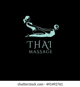 Thai massage vector logo design template. Spa and wellness vector . Health care sign (symbol, icon, illustration)
