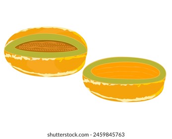 Thai melon on white background.