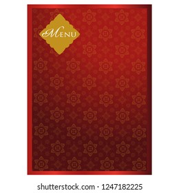 Thai menu background red