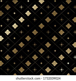 Thai Modern pattern, Floral ornament on background. Wallpaper pattern, wrapping, Luxury wallpaper and paper. Decorative print. 