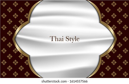 Thai modern style, Background elegant creative thai pattern modern. Thai art element Traditional design for greeting cards, Menu or your idea. Luxurious, vintage fashion style. vector illustration. 
