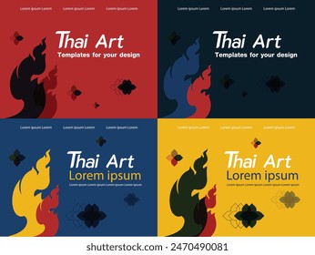 Thai modern style template, Thai Pattern, Thai color pantone.