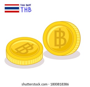 Thai Money on White Background