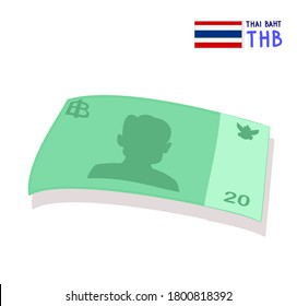 Thai Money on White Background