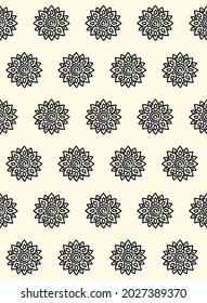 Thai Motif Hintergrund und Muster. Illustration und Vektorgrafik für Stoffdruck und Hintergrund