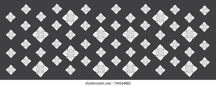Thai Motif Background and Pattern (Vector)