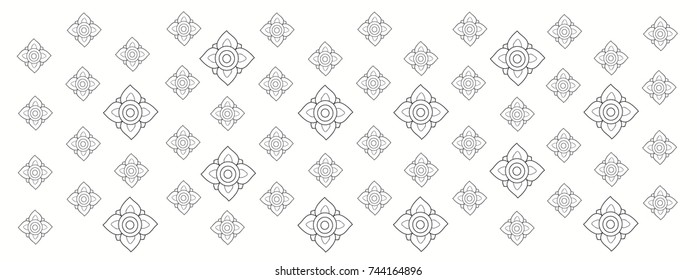 Thai Motif Background and Pattern (Vector)