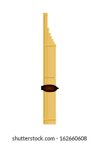 Thai musical instruments called "CAN",'Khan',kind of reed mouth organ in northeastern Thailand, illustration