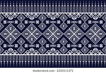 thai 
navy blue
 geometric pattern ethnic seamless fabric design for textile background,texture,batik,carpet,mosaic,ceramics,backdrop,wallpaper,clothing,craft,wall,floor,decorative,buildingretro,boho,