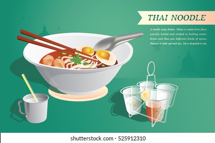 Thai noodle on street food